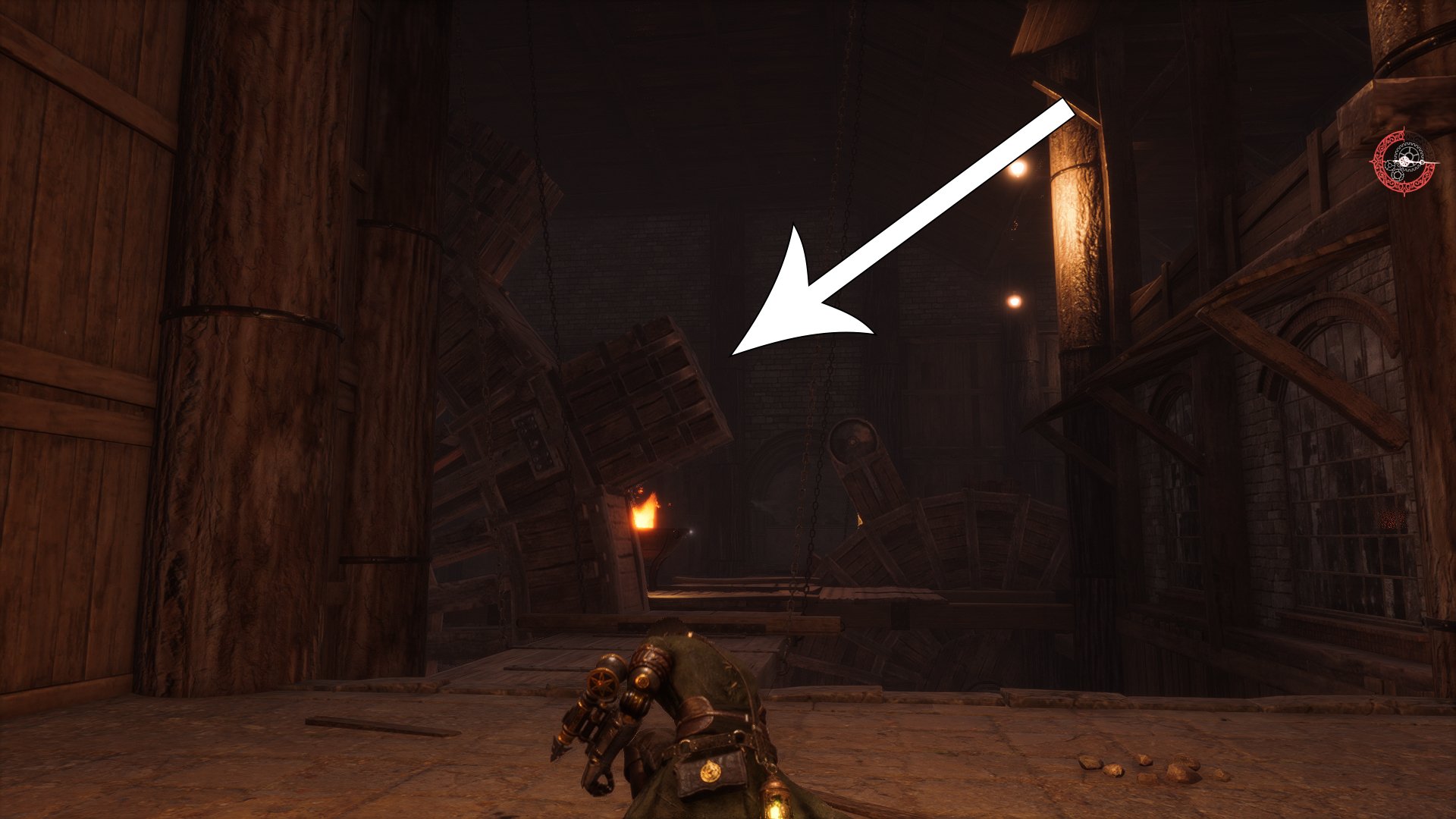 blind man's double sided spear location